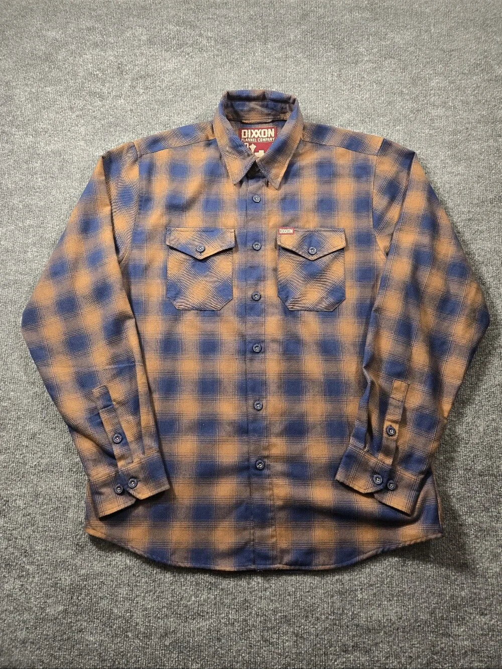 Dixxon Flannel The Eddie 10th Anniversary Blue Brown Plaid Shirt Men's Medium